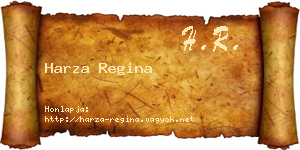 Harza Regina névjegykártya